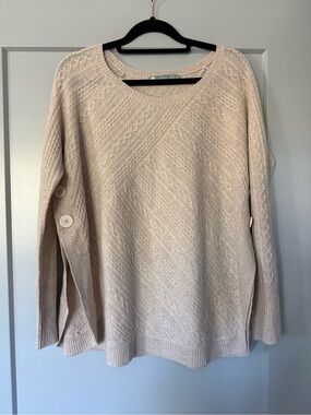 INCASHMERE Collection Side Button Detail Cashmere Sweater Size Small in Beige